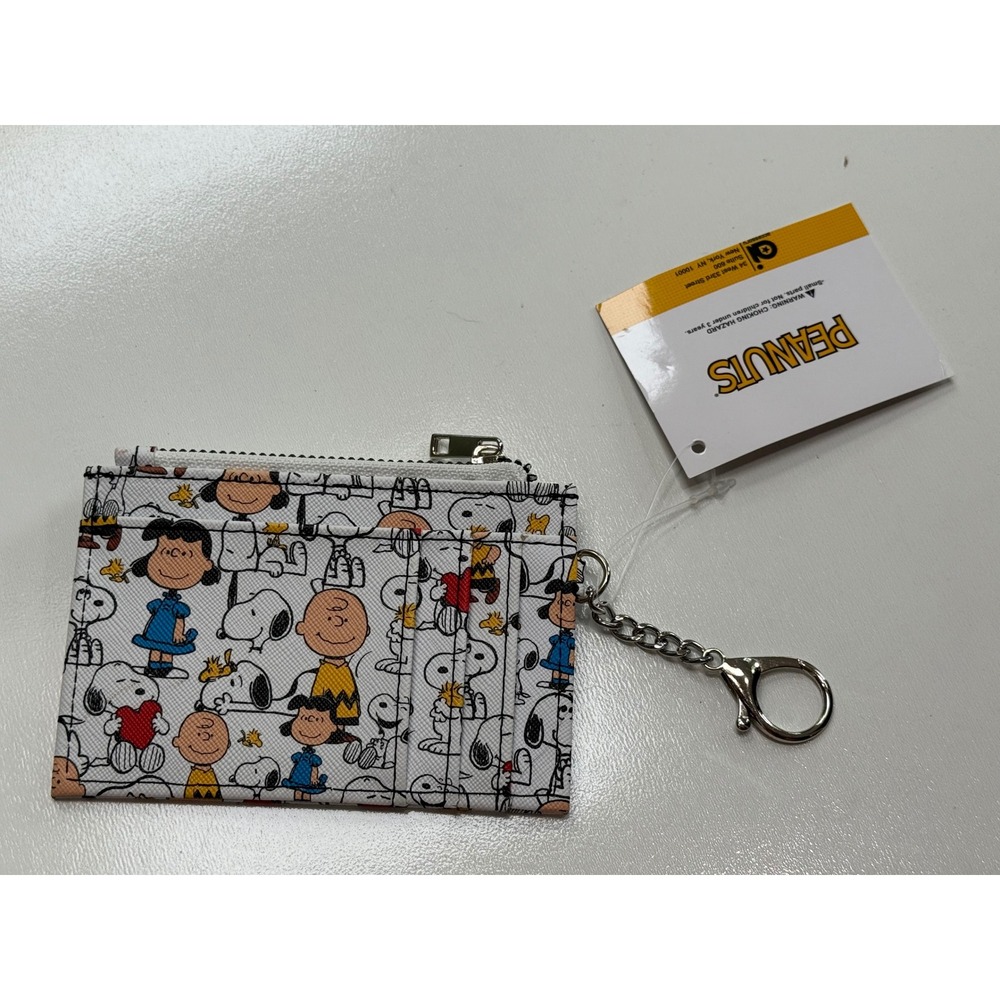 Peanuts Snoopy Charlie Brown Card Holder Wallet Keychain Zip Pouch New